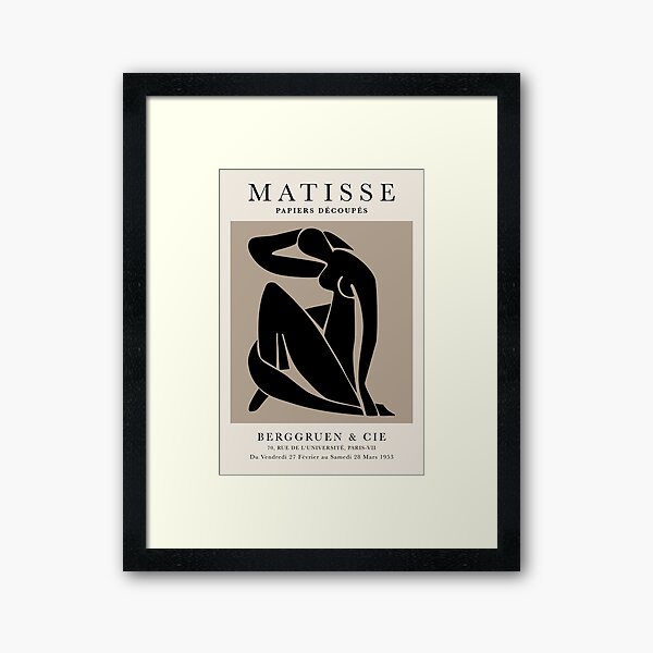 Item preview, Henri Matisse Nude, Paper Decoupes Art Black Matisse Cutout's designed and sold by re-make-.