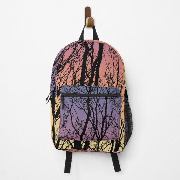 Item preview, Decorative black blue, purple and pink abstract colorful woods in the morning designed and sold by hyggekrog.