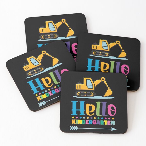 Item preview, Excavator Hello Kindergarten - Boys kindergarten Child designed and sold by Lenny Stahl.
