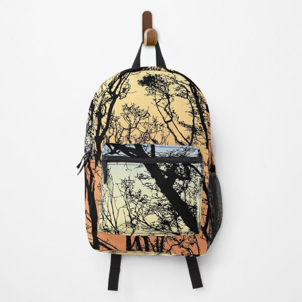 Item preview, Decorative black, blue and yellow abstract colorful woods in the evening designed and sold by hyggekrog.