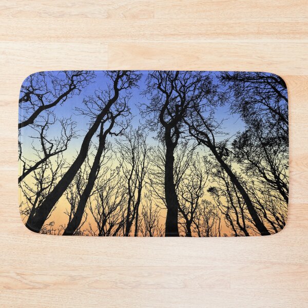 Item preview, Decorative black, blue and yellow abstract colorful woods in the evening designed and sold by hyggekrog.