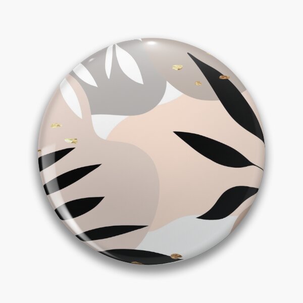 Item preview, Abstract pattern background with spots of pastel colors and graphic leaves and golden dots designed and sold by JulaArt.