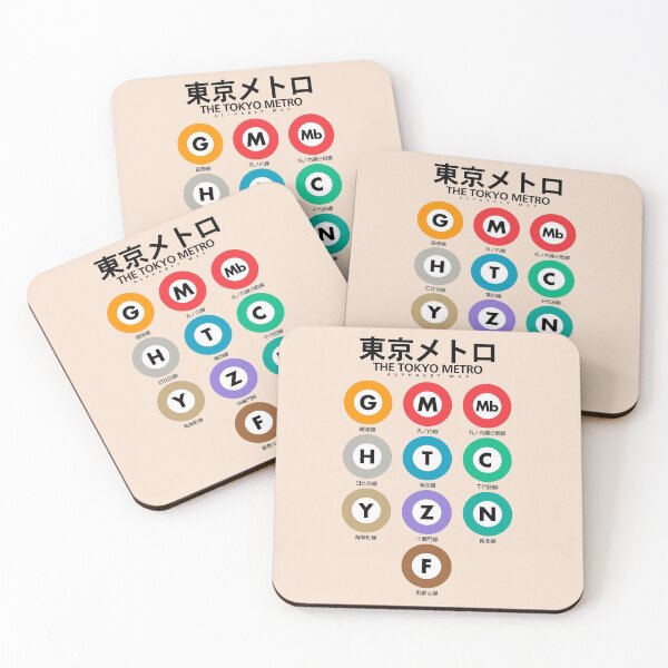 Item preview, Tokyo subway map print, City metro alphabet poster, japan underground print, japanese city wall art. designed and sold by Spallutos.
