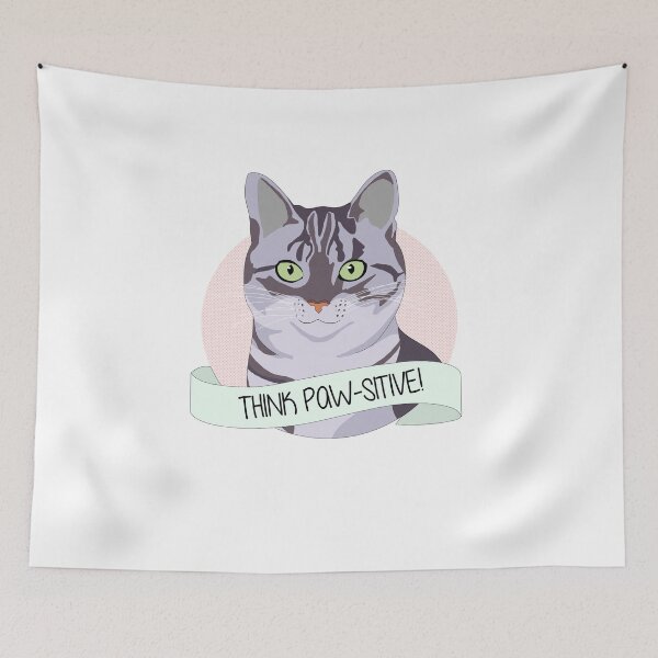 Item preview, Smiling Cat - Think Pawsitive designed and sold by Lady Grim.