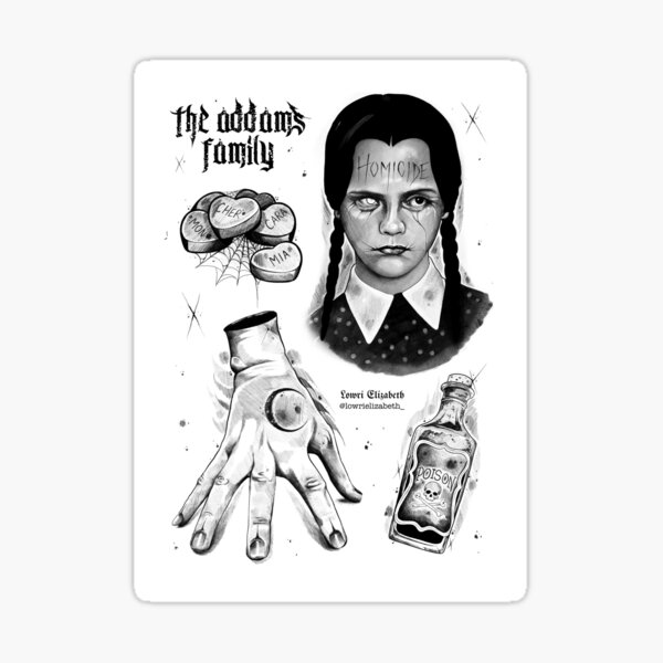 Wednesday addams tattoo - Tattoogrid.net