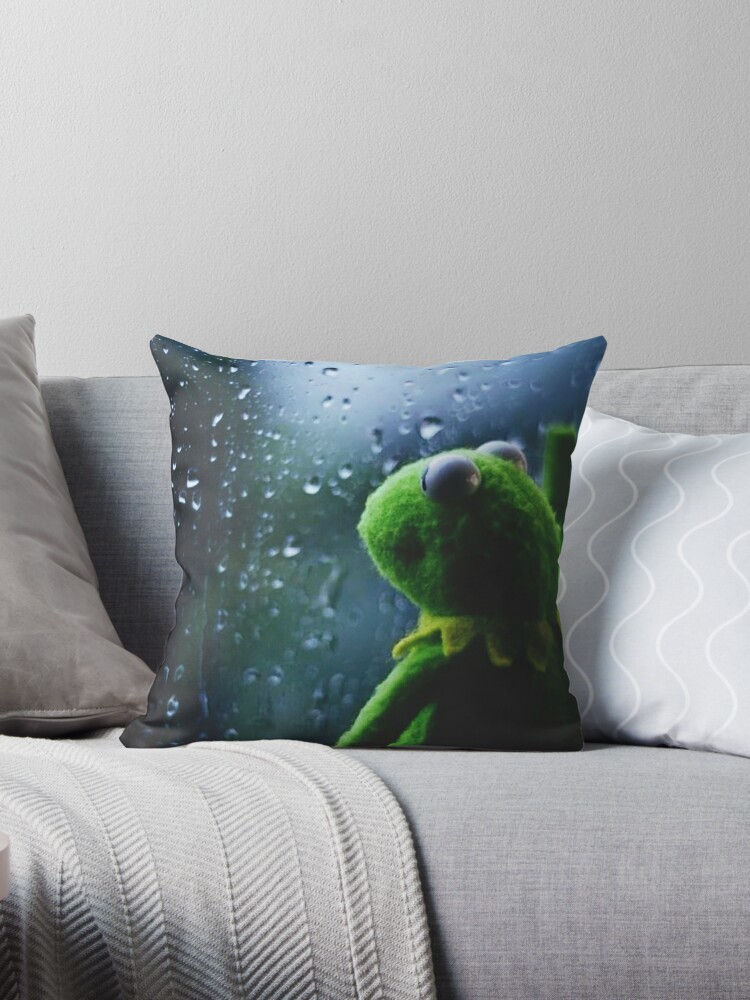 Sofa Pillow Cushion, Funny Frog Kermit, Kermit Frog Sad