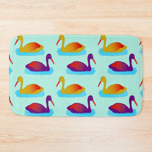 Item preview, Purple duck and yellow colorful ducks swimming in water designed and sold by Graciouss.