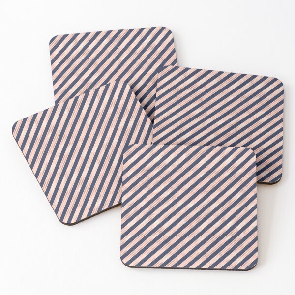 Item preview, Navy Blue And Pink Stripes designed and sold by NekoPrinting.