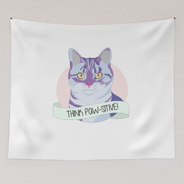 Item preview, Smiling Cat - Think Pawsitive designed and sold by Lady Grim.