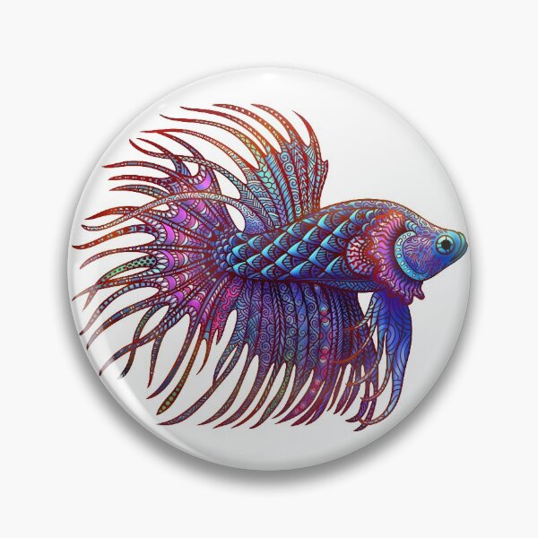 Item preview, Betta Fish Zentangle designed and sold by Hareguizer.