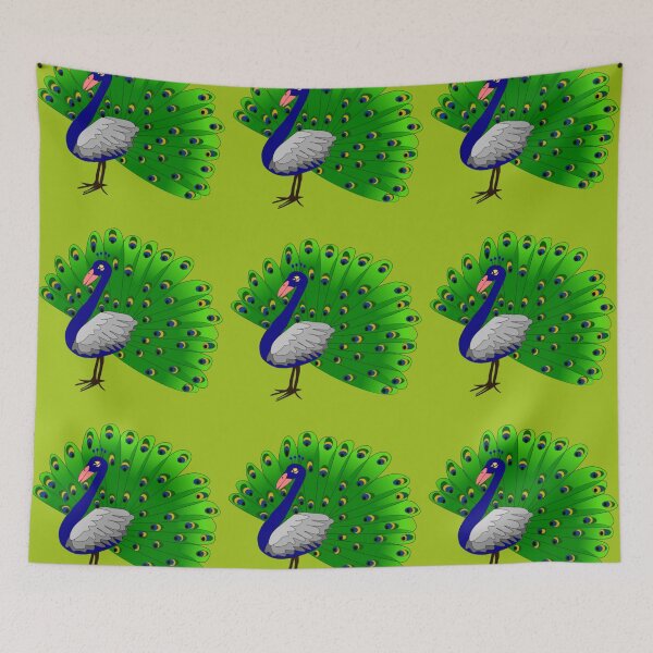 Item preview, Vintage colorful peacock feathers bird designed and sold by Graciouss.