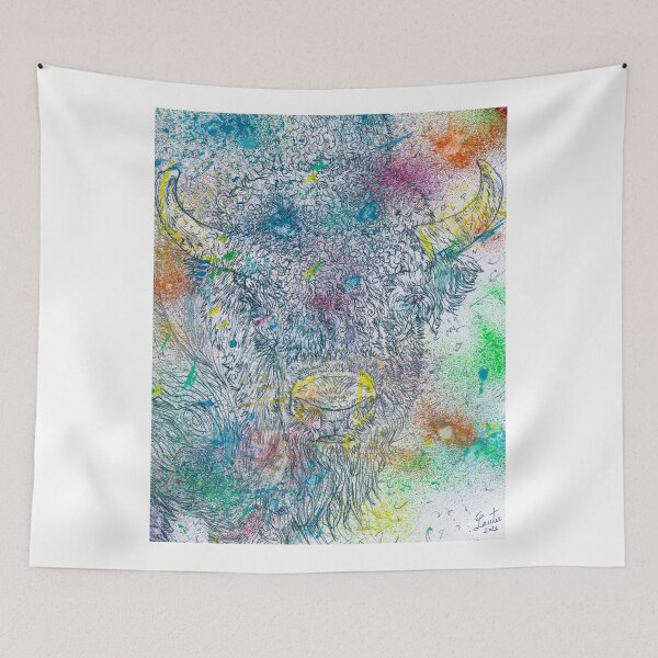 Item preview, BISON - watercolor and pencil portrait .1 designed and sold by lautir.