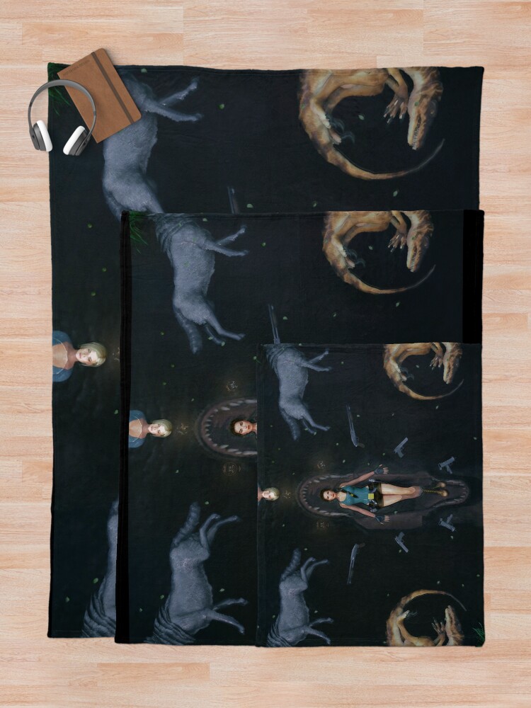 Alternate view of Tomb raider tribute Throw Blanket