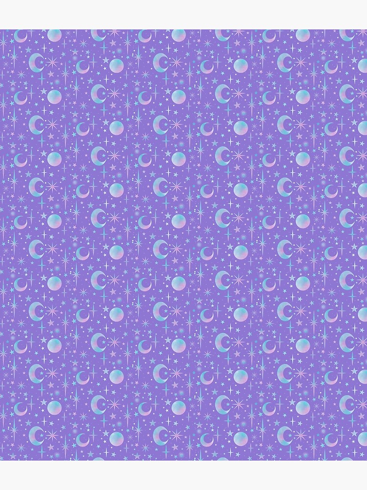 Magical moon and stars pastel by Texdoodles