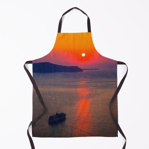 Item preview, Santorini Cruise Ship, Red Sunset designed and sold by Paul Thompson Photography.