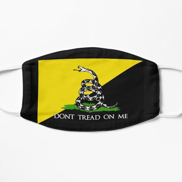Don't Tread on Me Black and Yellow Gadsden Flag Flat Mask