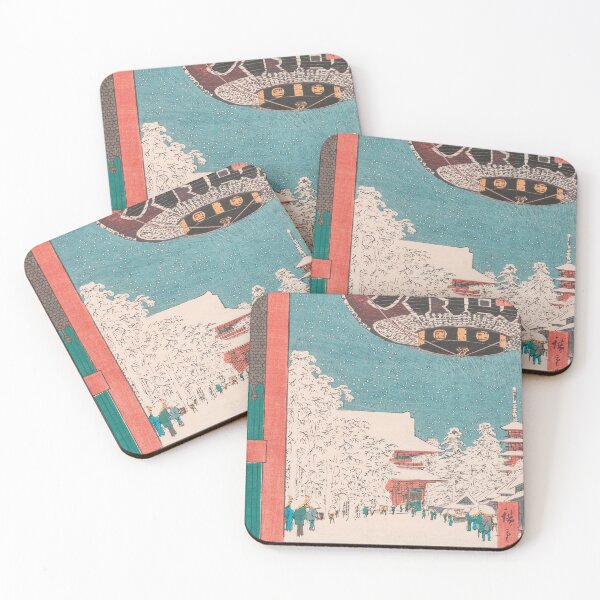 Item preview, Kinryuzan Temple Snow Scene Vintage Ukiyo-e Japanese Art designed and sold by VintageArchive.