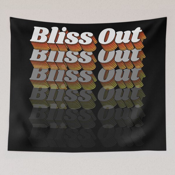 Item preview, Bliss Out // Be Blissfully Happy Cuz Why Not Retro Typography  designed and sold by acquiesce13.