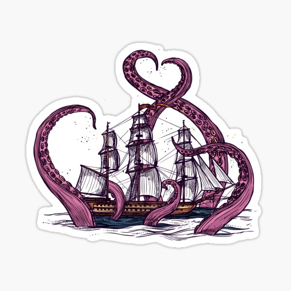  Vinyl Sticker Captain Hook Pirate Ship Skull Cross