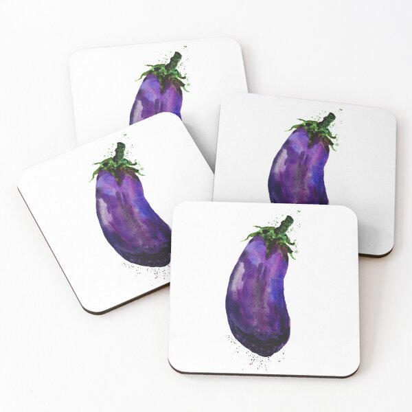 Item preview, Eggplant Aubergine Watercolor designed and sold by Sebastian Grafmann.