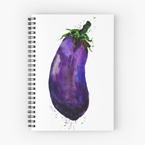 Item preview, Eggplant Aubergine Watercolor designed and sold by Sebastian Grafmann.