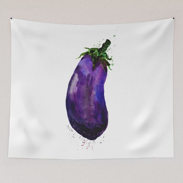 Item preview, Eggplant Aubergine Watercolor designed and sold by Sebastian Grafmann.