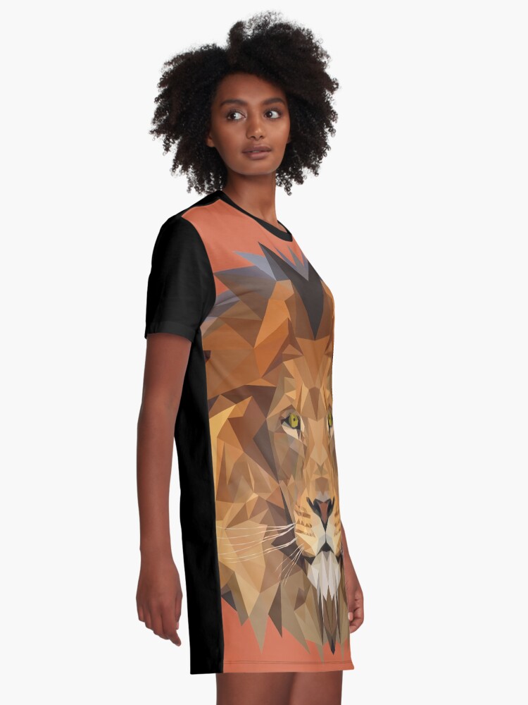 Lion Graphic T Shirt Dress