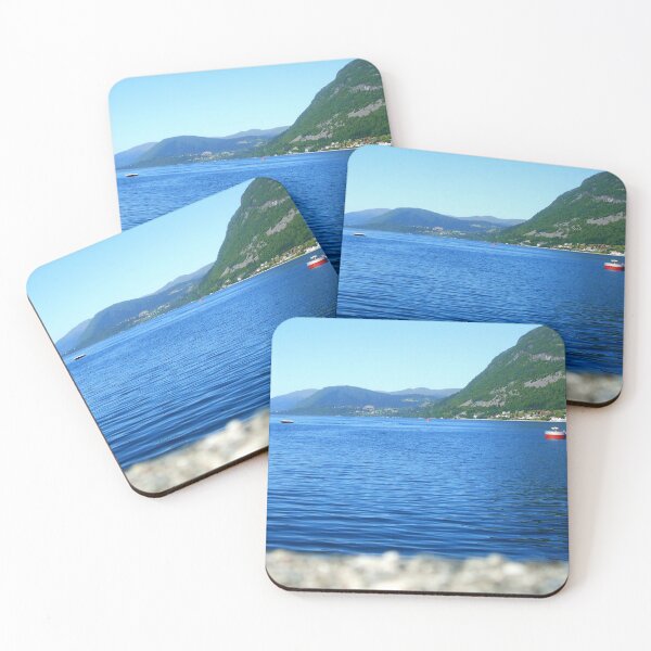 Item preview, Calm Blue Waters in the Aurslandsfjord Norway (Flåm) designed and sold by Pumpkin-Prints.