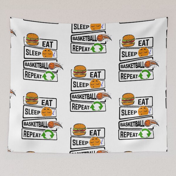 Item preview, Funny Eat Sleep Basketball Repeat illustration for basketball Lovers designed and sold by KO-Design.