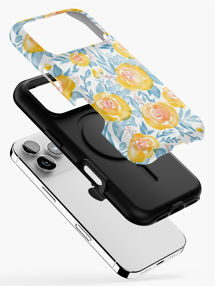 Thumbnail 2 of 4, iPhone Case, Yellow Roses Pattern designed and sold by theacorngrove.