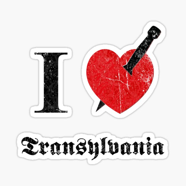 Artikel-Vorschau von Ich liebe Transylvanien (schwarz erodierte Schrift), designt und verkauft von Mystic-Land.