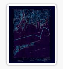 USGS TOPO Map Connecticut CT Mystic 330937 1944 31680 Inverted Sticker