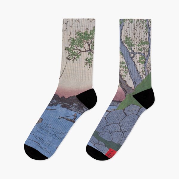 Item preview, Oumayagashi River Bank Vintage Ukiyo-e Japanese Art designed and sold by VintageArchive.