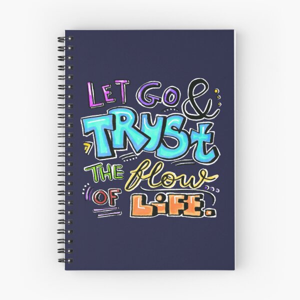 Item preview, Let Go & Trust the Flow of Life: calligraphy quote design designed and sold by Hannah's  Doodles.
