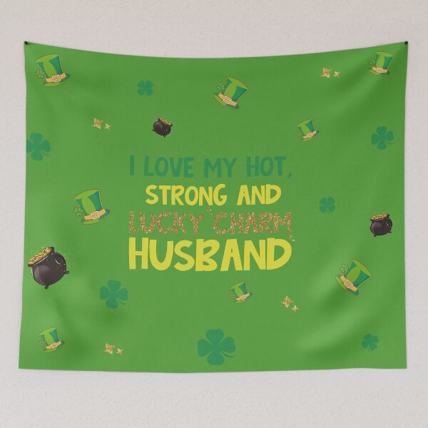 Item preview, Husband Irish Saint Patricks Day - I love my hot strong and lucky charm Husband designed and sold by tinypurpleland.