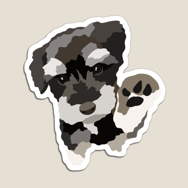 Item preview, Schnauzer Puppy Dog Portrait Digital Illustration designed and sold by sherylwylie.
