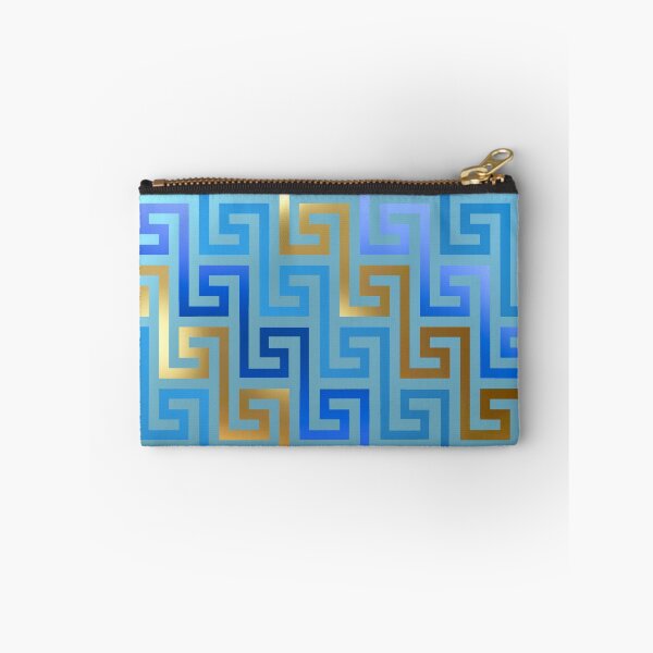 Item preview, Blues and Golds Greek Keys designed and sold by Yiorgos Designs.