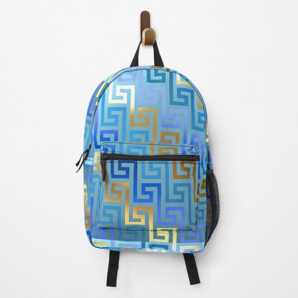 Item preview, Blues and Golds Greek Keys designed and sold by Yiorgos Designs.