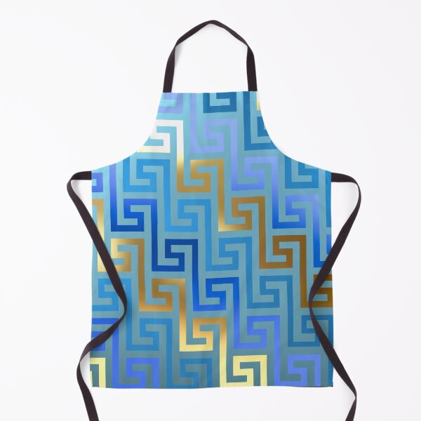 Item preview, Blues and Golds Greek Keys designed and sold by Yiorgos Designs.