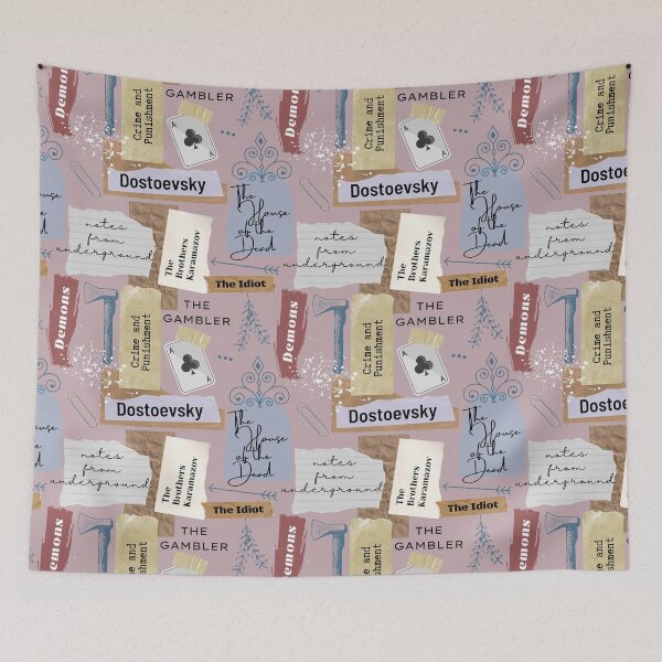 Item preview, Fyodor Dostoevsky Book Titles Collage | Crime and Punishment | The Brothers Karamazov | and more designed and sold by EarlessPierre.