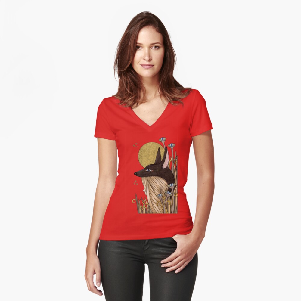 Item preview, Fitted V-Neck T-Shirt designed and sold by AnitaInverarity.