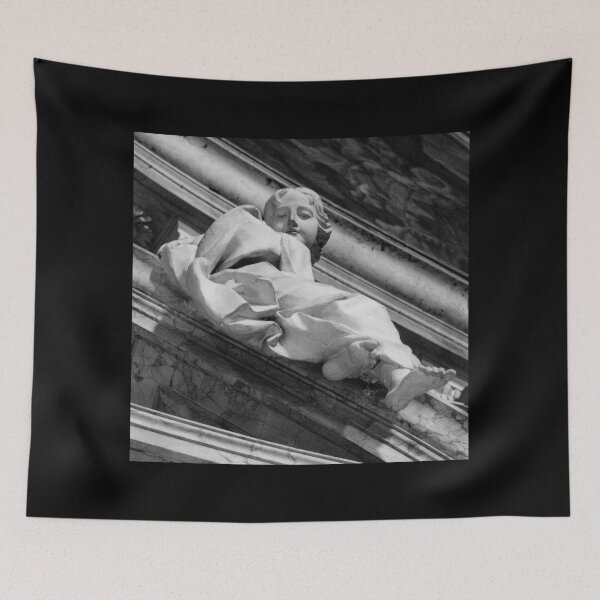 Item preview, Black and white photo of a Guardian Angel watching over you in Rome, Italy designed and sold by Diana van Neck.