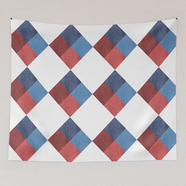 Item preview, Geometric Watercolour Denim Fabric  designed and sold by DigitalNobleman.