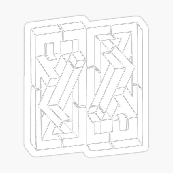 Vista previa del artículo con la obra «Geometría imposible», diseñado y vendido por OpheliaDeep.
