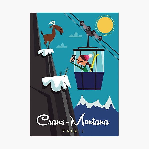 Item preview, Crans-Montana poster designed and sold by GAGodel.