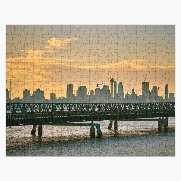 Manhattan skyline and pier Jigsaw Puzzle Jigsaw Puzzle