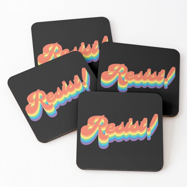 Item preview, Rainbow Resist! Black Background designed and sold by grinningskull.