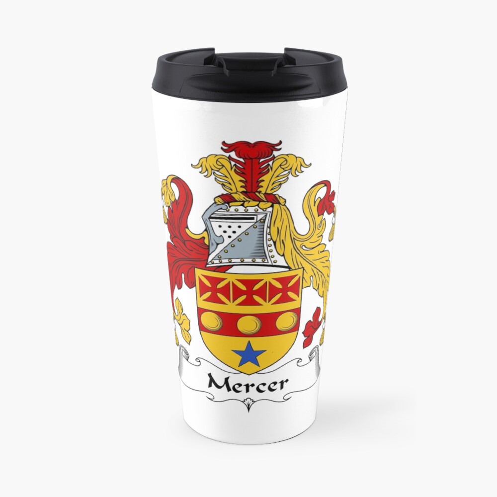 "Mercer Coat of Arms / Mercer Family Crest" Travel Coffee Mug for Sale