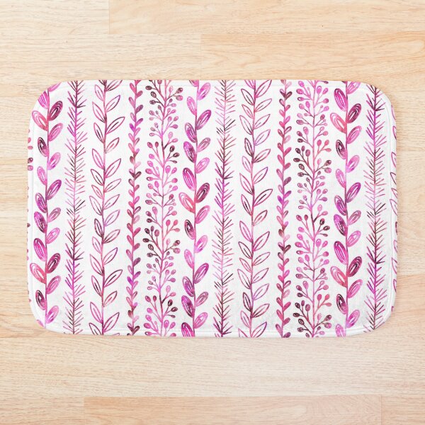 Item preview, Pink Leafy Stripes Pattern designed and sold by theacorngrove.