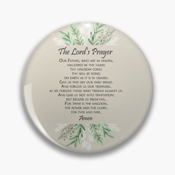 Item preview, The Lord's Prayer Watercolor Green Foliage - Our Father from Matthew 6:9-13 designed and sold by Home Decor Print Studio.